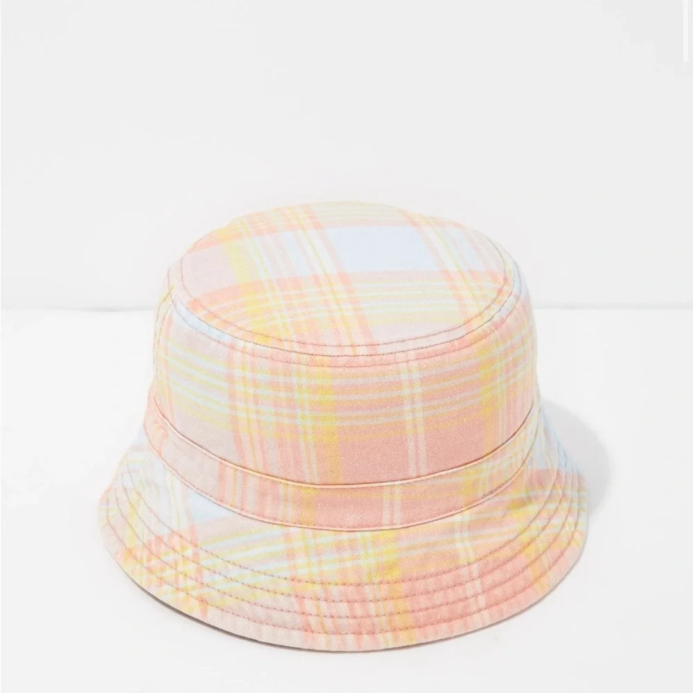 American Eagle Plaid Colorful Bucket Hat